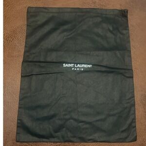 Saint Laurent Paris Black Fabric Drawstring Dust Bag 10.5x13.5 Handbag Storage